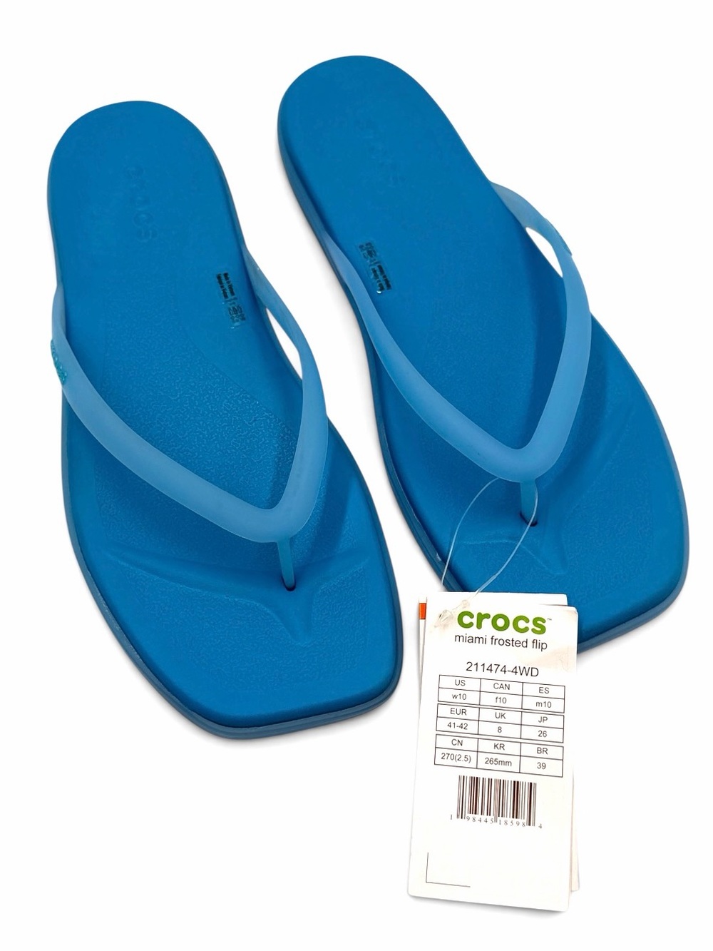 Crocs Women’s Miami Frosted Flip Flop Sandals Size 10